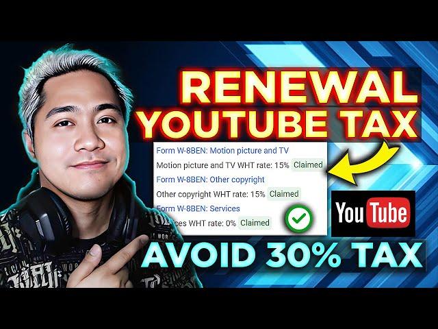 Youtube Tax Expired 2024 RENEWAL -30% US TAX (Tagalog) Tutorial | IWAS 30% TAX sa Sahod Gawin Mo to!