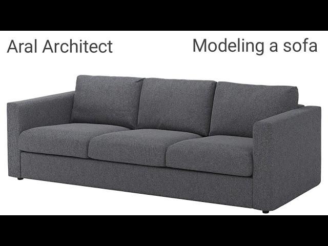 3ds Max Tutorial : How to model a sofa #design #tutorial #3dsmax #architecture #blender #sofa