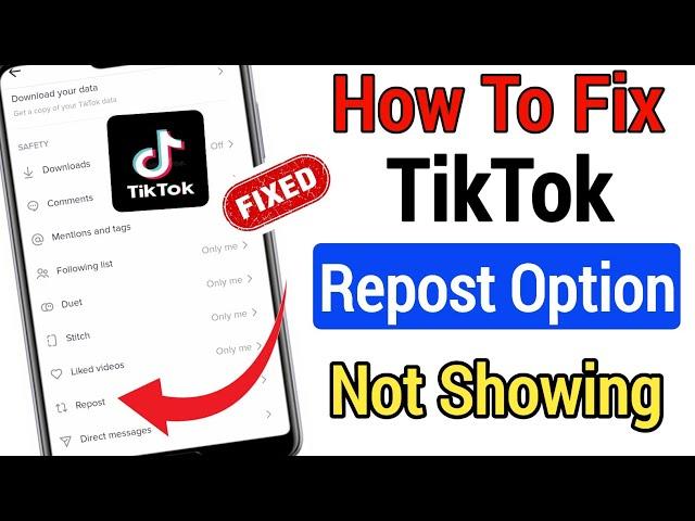 How To Fix TikTok Repost Option Not Showing (Update 2022) || Fix TikTok Repost Option Missing