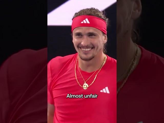 Zverev with the perfect response to Djokovic  #AusOpen #Shorts