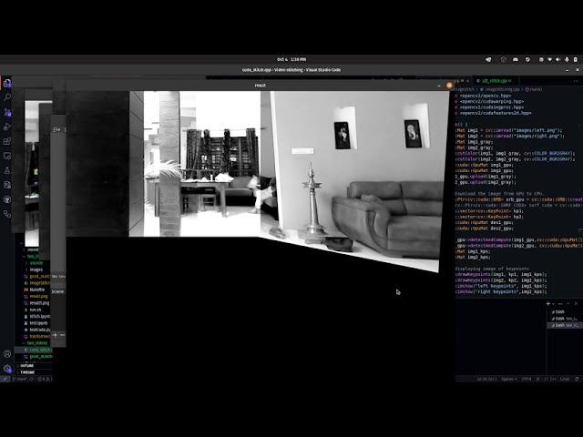 REAL TIME VIDEO STITCHING | NVIDIA GPU | CUDA OPENCV | C++