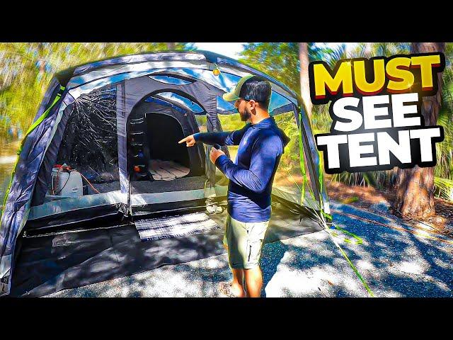 Best Family Tent!!! With A/C…Dometic Kampa Hayling Air 6… Set up and Tour.. Camping..Overland