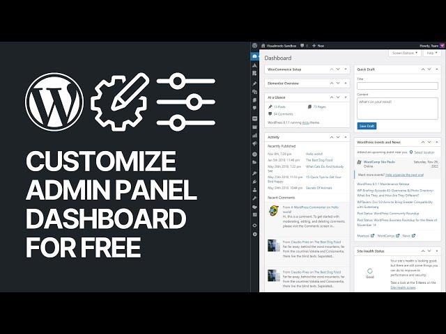 How To Customize WordPress Admin Panel For Free? - Dashboard Personalization Tutorial