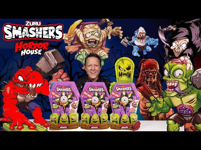 Zuru Smashers Mega Horror House Zombie Rex, Brain Dead & Blood Shark Monsters Toy review!