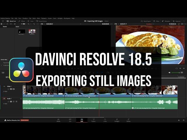 Davinci Resolve 18.5 | How to Save Images from Video Clip Frames [ Saving Thumbnails, jpg, png,... ]