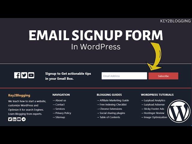 How to Add Email Signup Form in WordPress | Mailchimp | Kadence Blocks Pro