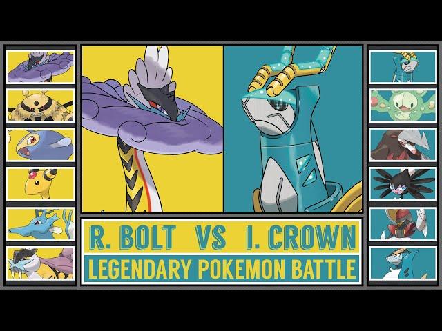 Legendary Pokémon Battle: RAGING BOLT vs IRON CROWN