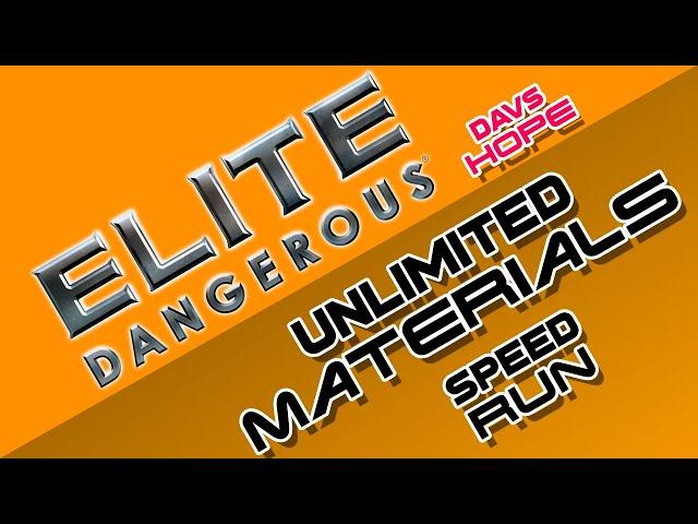 Elite Dangerous: Dav's Hope Unlimited Materials - Speed Run - 2021