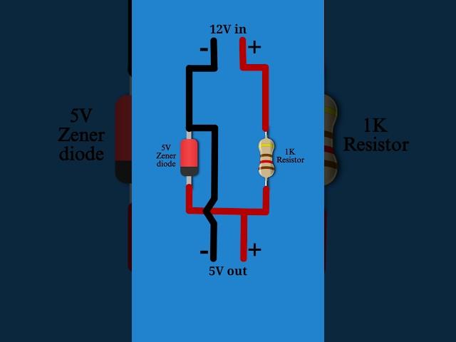 12V to 5V using Zener diode