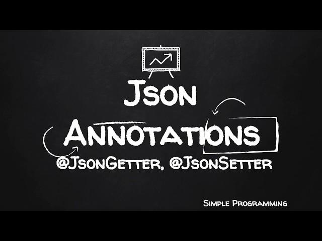 Jackson Annotations | @JsonGetter | @JsonSetter | Example | Simple Programming