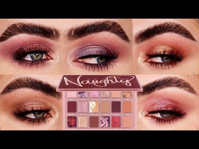 5 LOOKS 1 PALETTE! FIVE EYE LOOKS WITH THE HUDA BEAUTY NAUGHTY NUDES PALETTE! |PATTY