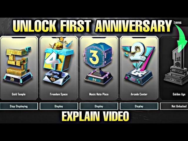 SKYHIGH SPECTACLE EVENT EXPLAIN IN PUBG MOBILE | HOW TO UNLOCK GOLDEN AGE 1ST ANNIVERSARY