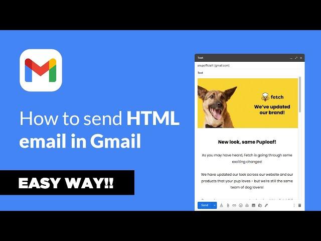 How to send html email in gmail