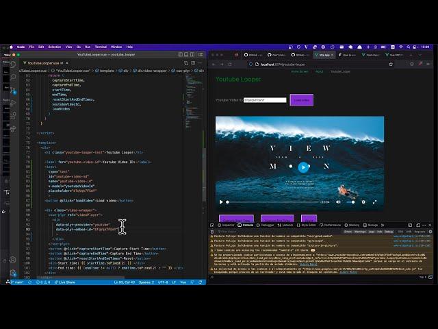 [Live coding] Vue JS from scratch: Embeddded YouTube Video Replayer With Plyr