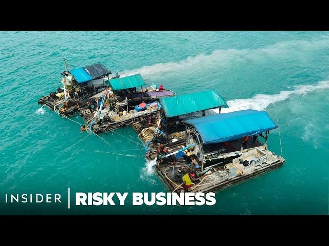Inside The Floating Mines That Host One Of The Most Dangerous Jobs | Risky Business | Insider News