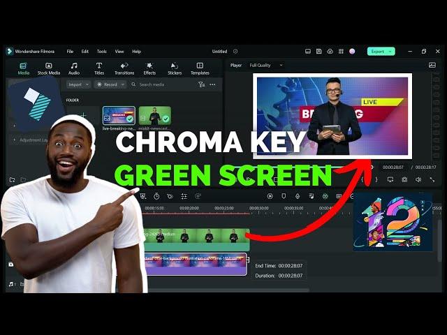 How to Remove Green Screen from Video Using Chroma Key Effect in Filmora 12 (2023)