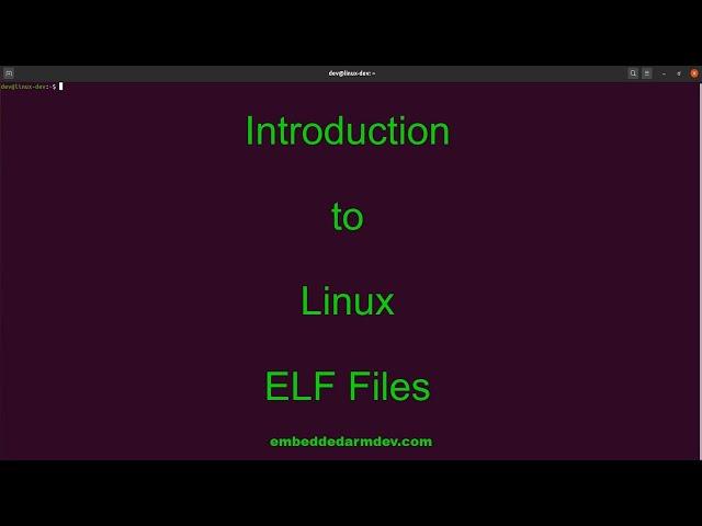 Introduction to the Linux ELF file.