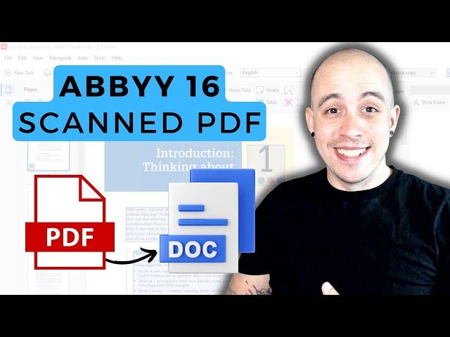 Converting Scanned PDFs to Editable Microsoft Word Documents using Abbyy FineReader - Tutorial