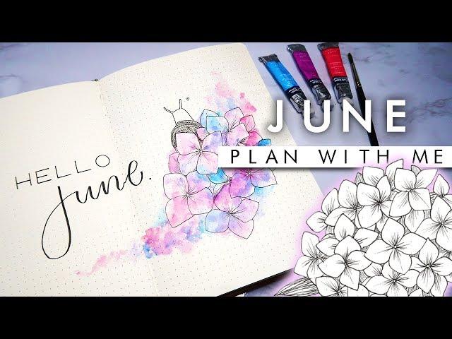 PLAN WITH ME | June 2019 Floral Bullet Journal Setup