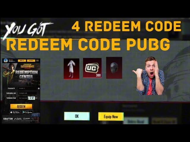 REDEEM CODE PUBG MOBILE || WORKING AND WITH PROOF || TODAY 2024.