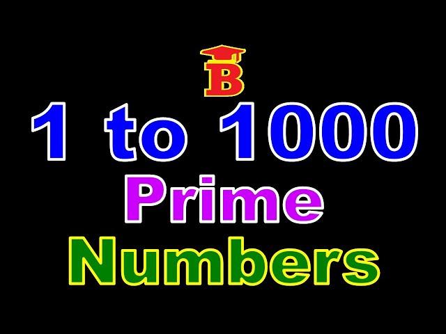 1 to 1000 all Prime Numbers