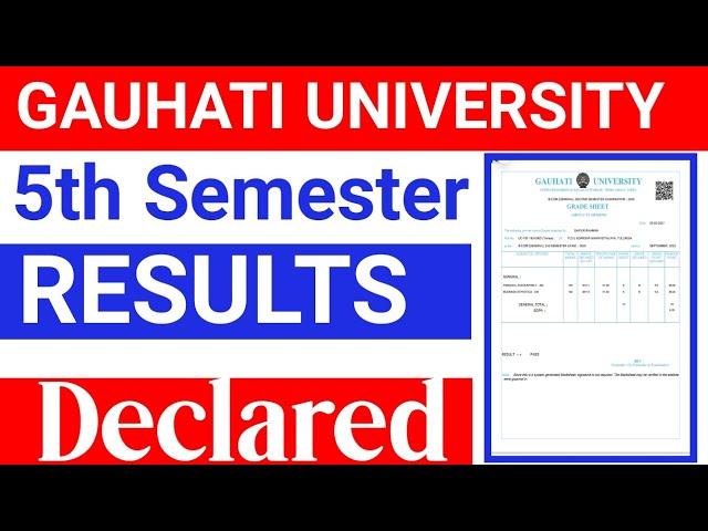 Gauhati University 5th semester results declared