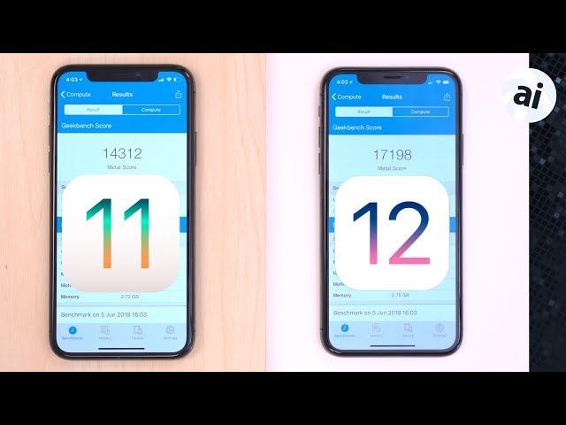 iOS 11 vs iOS 12 Speed Test on iPhone X!