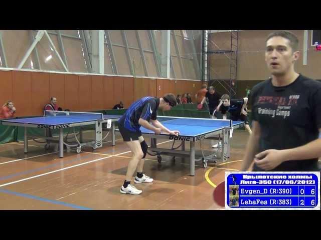 Evgeniy DMITRIEV vs LehaFes 1/2 FINAL Moscow, Krylatsky Hills, League-350 Table Tennis