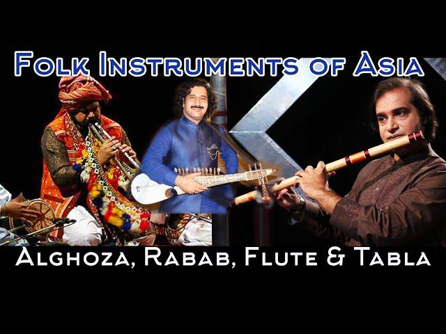 Musical Instruments of Pakistan Flute, Rubaab, Alghoza & Tabla, Sounds of Pakistan