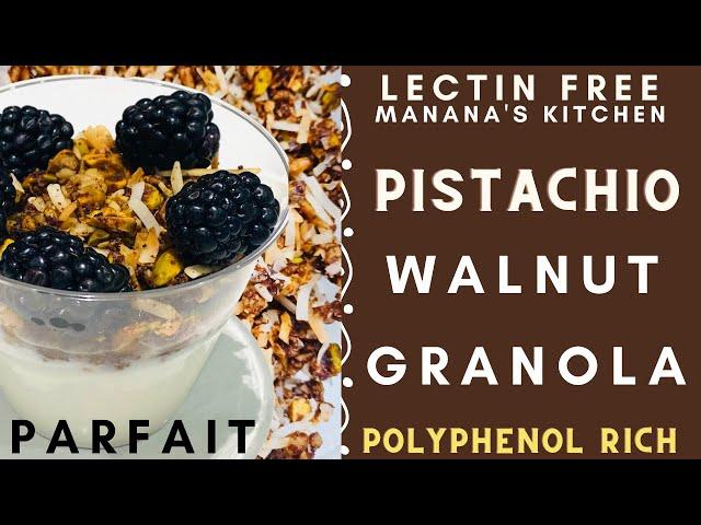 How To Make Granola Fruit Parfait at Home (Lectin Free Breakfast Recipe) Pistachio Walnut Granola