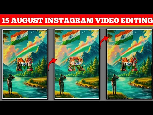 15 August Viral Name Video Editing Tutorial || Instagram Trending 15 August Name Leter Video Editing