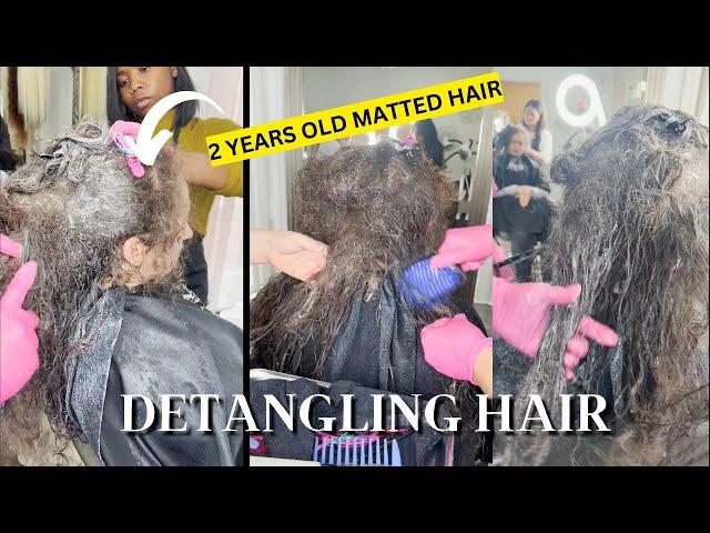 Dematting 2 years Old Matted Hair