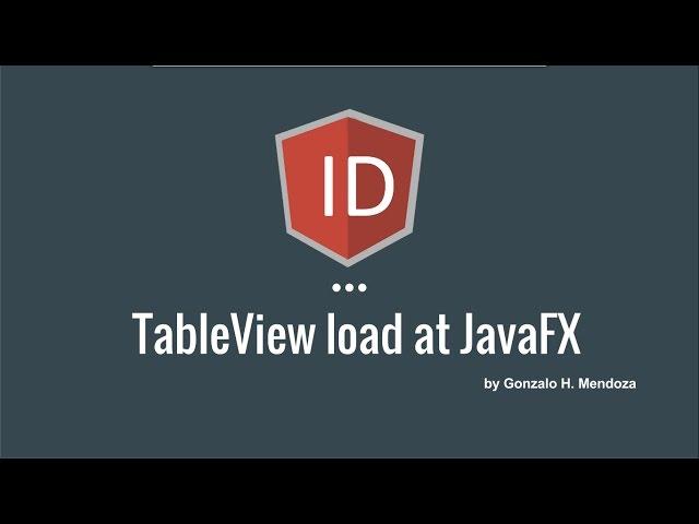 JavaFX - Tableview (Load example)