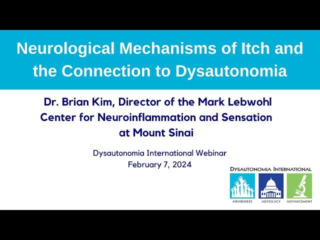 Neurological Mechanisms of Itch and the Connection to Dysautonomia