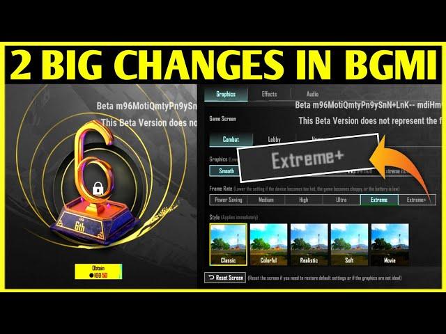 BGMI 2 BIG CHANGES | NEW SETTINGS ADDED | ANNIVERSARY SPECIAL REWARDS