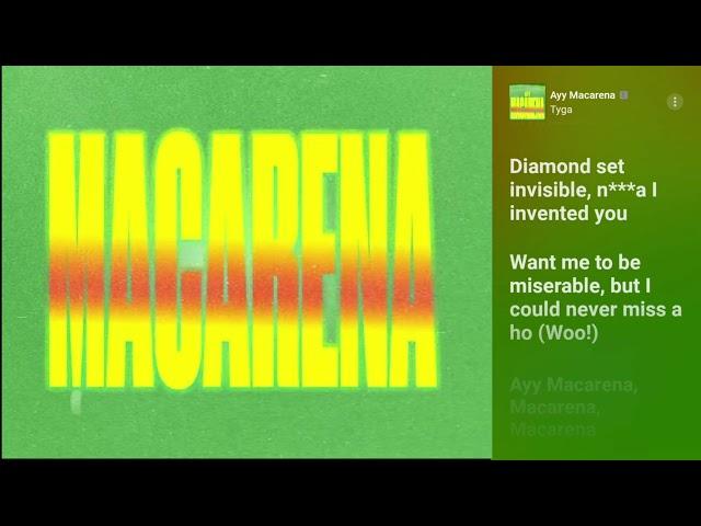 Tyga - Ayy Macarena | Karaoke Lyrics+Back | LyricsCom