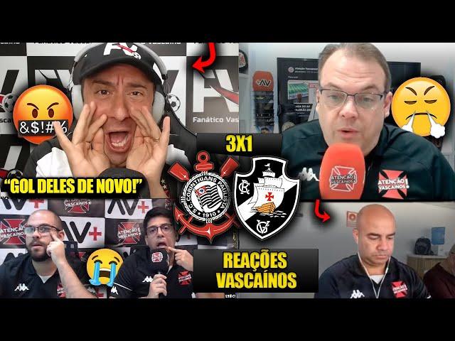 REAÇÕES dos VASCAÍNOS FURIOSOS com a DERROTA - CORINTHIANS 3X1 VASCO [REACT BRASILEIRÃO 2024]