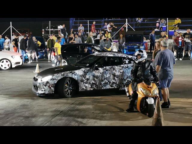 VW Golf7R vs Nissan R35GTR - Hybrid Turbo cars + Insane Flames - VirtuallyVids