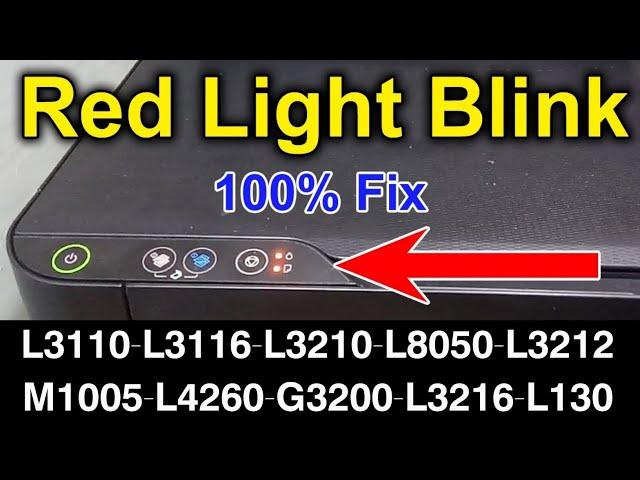 Epson L3100, L3110, L3115, L3116, L3150 red light blink Solutions // Service Required Solutions