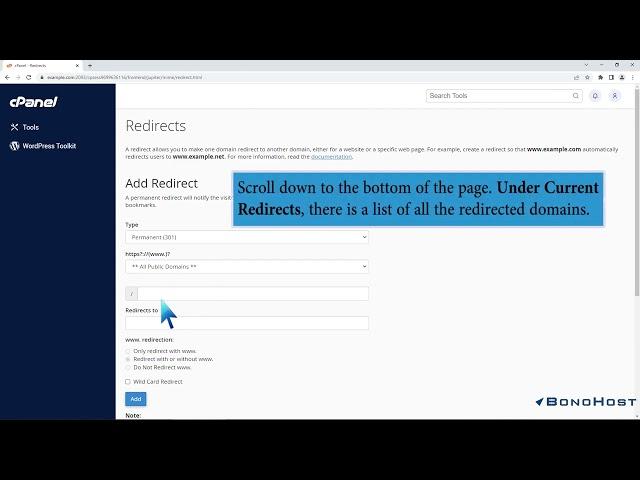 How to Remove Domain Redirect in cPanel   Bonohost