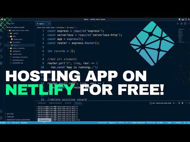 Deploy NodeJS App on Netlify for Free (Heroku Alternative) | NEW 2023 Tutorial