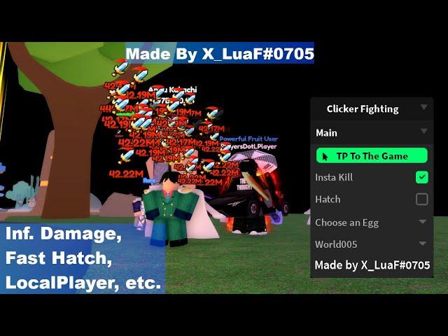 Clicker Fighting Simulator Script | Inf. Damage, Fast Hatch, LocalPlayer, etc.