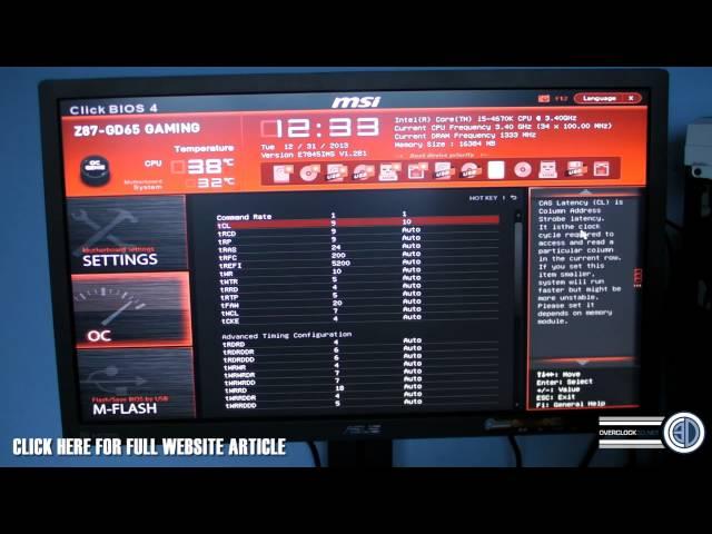 How to manually set your DRAM Memory Frequency Speed & Voltage