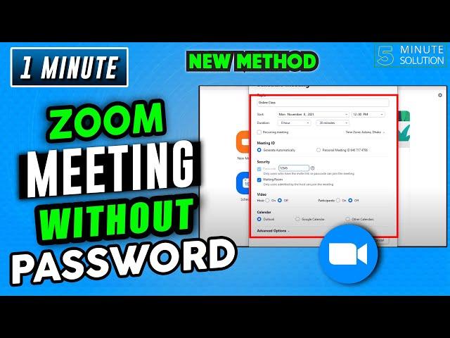 How To Schedule Zoom Meeting Without Password 2024