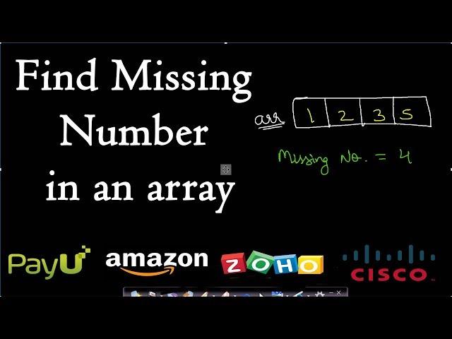 Find missing number in an array