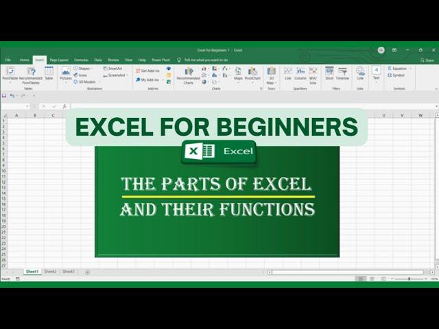 EXCEL FOR BEGINNERS: THE PARTS OF MS EXCEL WINDOW AND THEIR FUNCTIONS