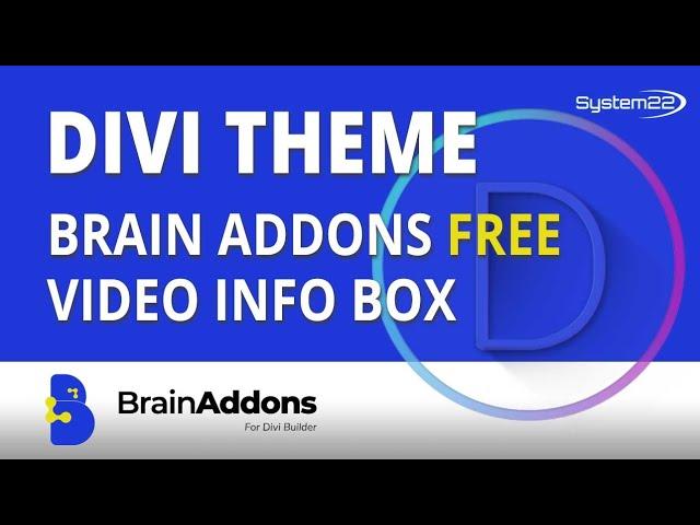 Divi Brain Addons Free Divi Plugin Video Info Box 