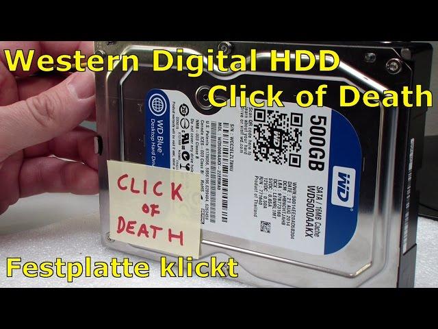 WD HDD Festplatte klickt - Click of Death - [English subtitles]