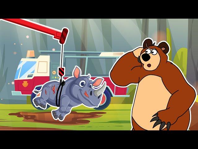 The Bear Farm: Rescuing Rhinos From Deep Pits And Treating Them | Farm Vehicles