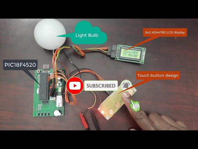 PIC18F4520 Microchip Light bulb timer controller #cmteq